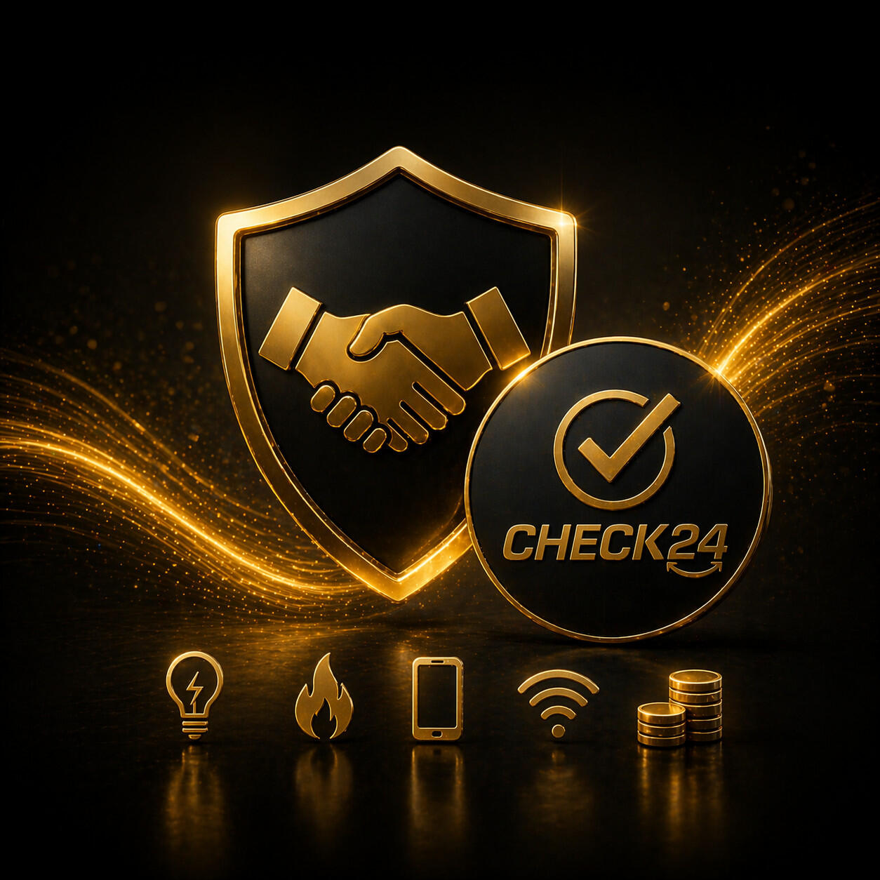 Luxuriöses Partnerschafts-Design mit Check24